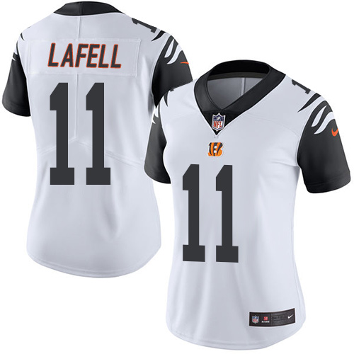 Nike Bengals #11 Brandon LaFell White Women's Stitched NFL Limited Rush Jersey